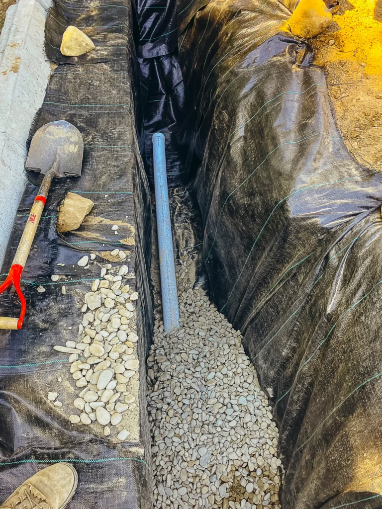 drainage pipe for water mitigation