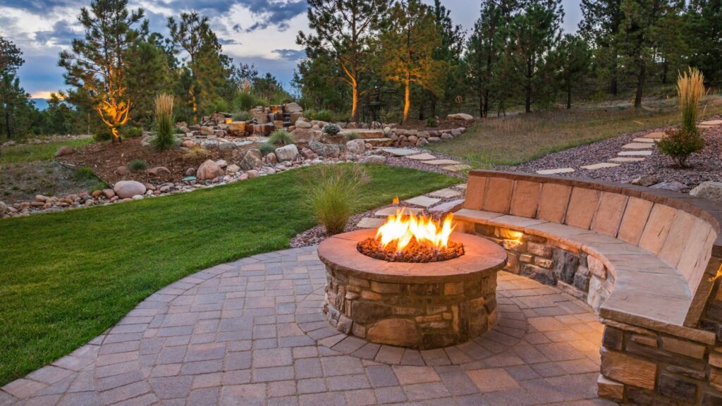 fire pit for backyard design and hardscaping